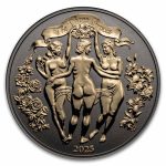 2025 Cameroon 1 oz Silver The Three Graces Enigma Edition