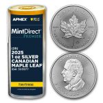 2025 CAN Silver Maple Leaf (25-Coin MD® Premier Tube + PCGS FS)