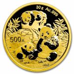 2025 China 30 gram Gold Panda BU (Unsealed)