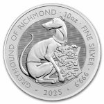 2025 GB 10 oz Silver Royal Tudor Beasts Greyhound of Richmond BU