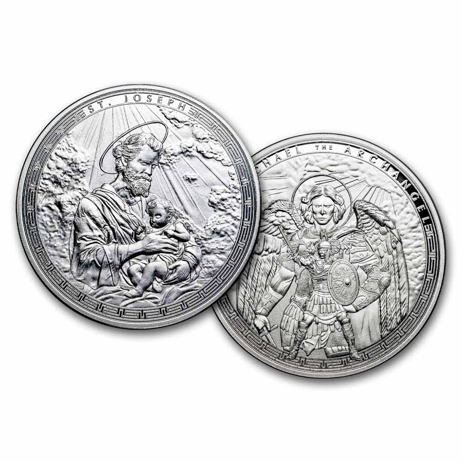 2025 Ghana Patron Saints St. Michael & St. Joseph 2-Coin Set