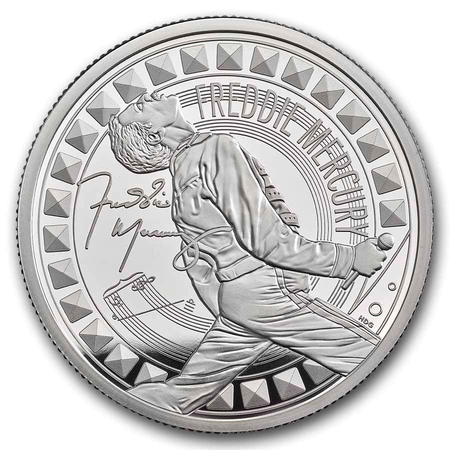2025 Great Britain 2 oz Silver Music Legends: Freddie Mercury Prf