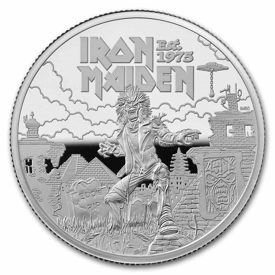 2025 Great Britain 2 oz Silver Music Legends: Iron Maiden Proof