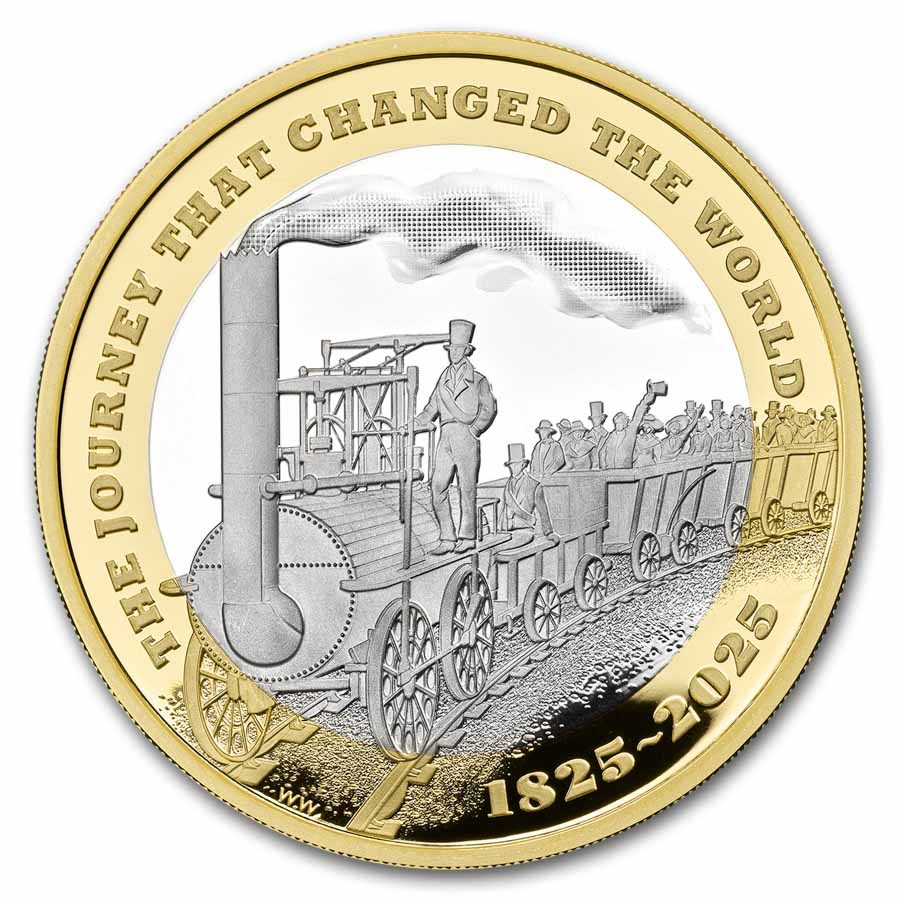 2025 Great Britain 200 Yrs of the Modern Railway 1 oz Silver Prf