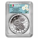 2025 Italy 1 oz Silver Flora & Fauna - The Daisy MS-70 PCGS (FS)