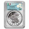 2025 Italy 1 oz Silver Flora & Fauna - The Daisy MS-70 PCGS