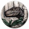 2025 Liberia 2 oz Silver Jurassic Life Dinosaur: Velociraptor