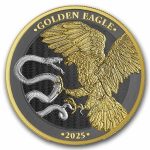 2025 Malta 1 Kilo Silver 5 Euro Golden Eagle BU