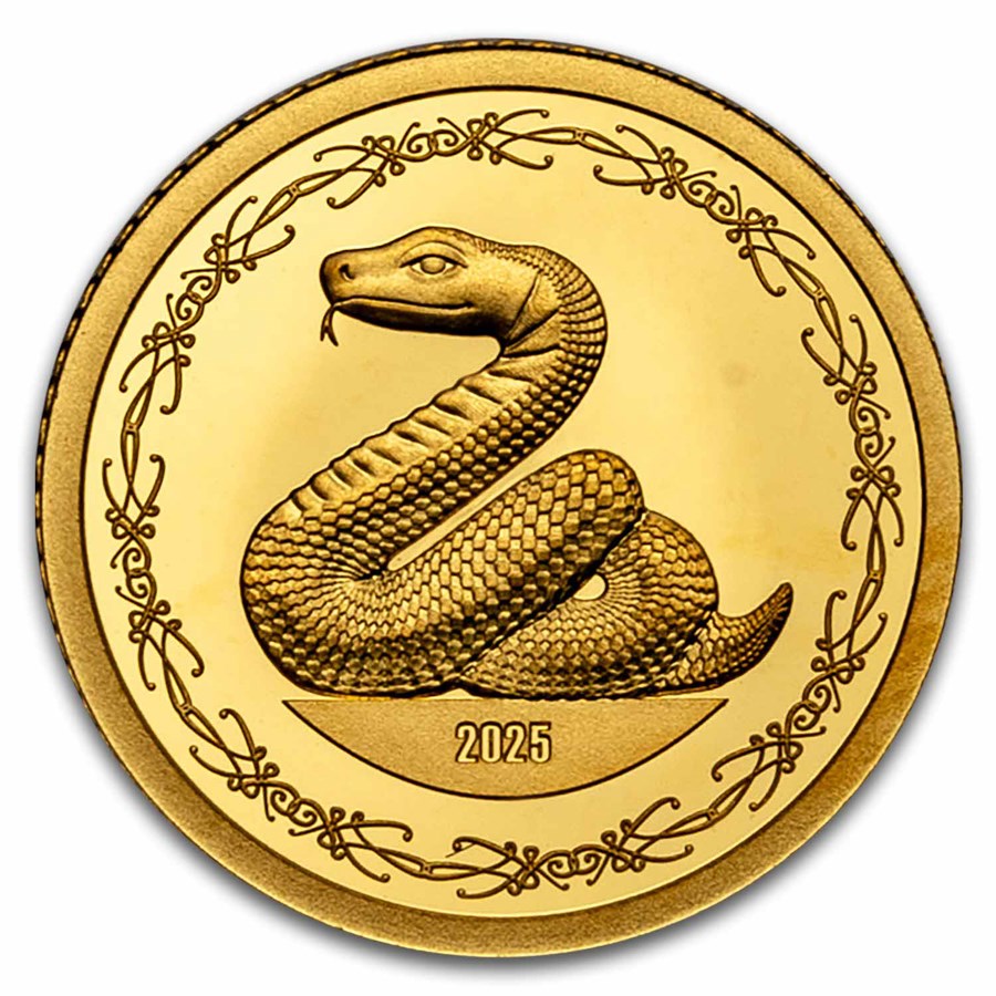 2025 Mongolia 1/2 gram Proof Gold Lunar Year of the Snake