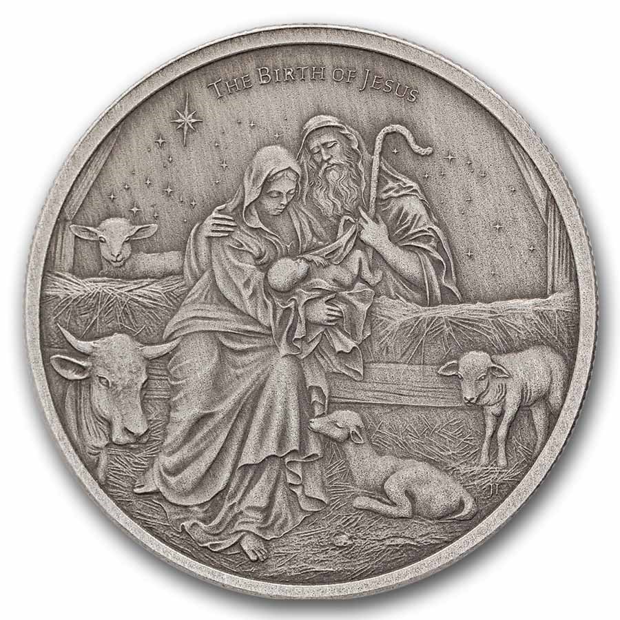 2025 Niue 1 oz Silver Antique Wonders of Christ: Nativity