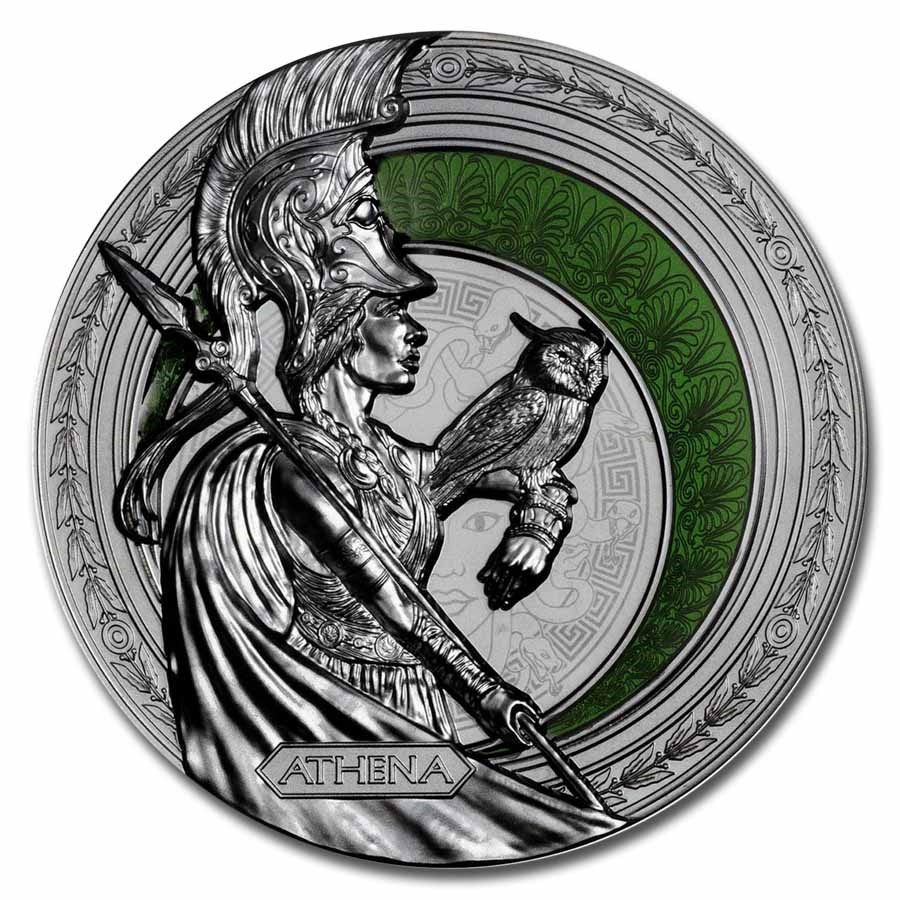 2025 Niue 1 oz Silver Black Proof Athena (with Box & COA)