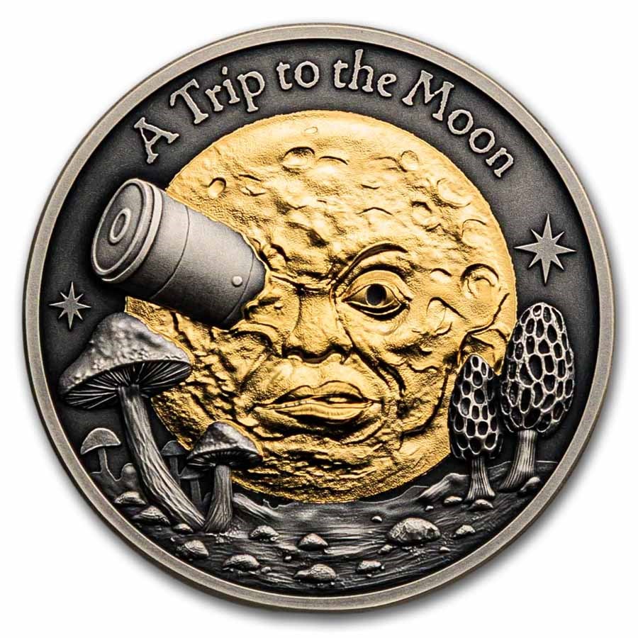 2025 Niue 1 oz Silver Silent Film Classics: A Trip to the Moon