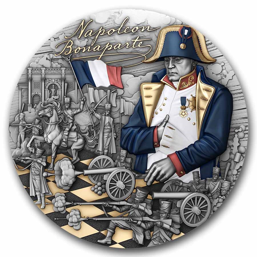 2025 Niue 2 oz Silver Napoleon Bonaparte Coin (w/ Box & COA)