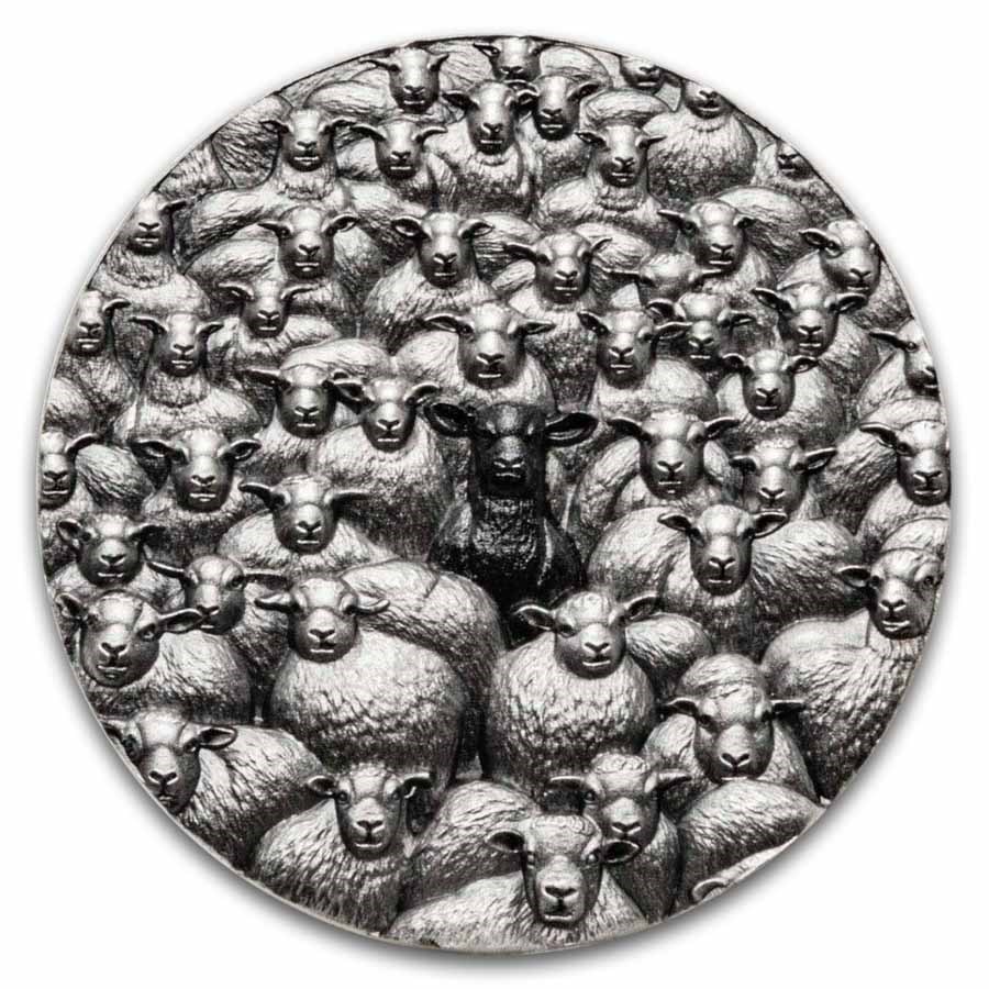 2025 Niue 2 oz Silver Sheep B-Different (w/ Box & COA)