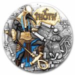 2025 Niue 2 oz Silver Thoth (Gilded) Antiqued Coin w/ Box & COA
