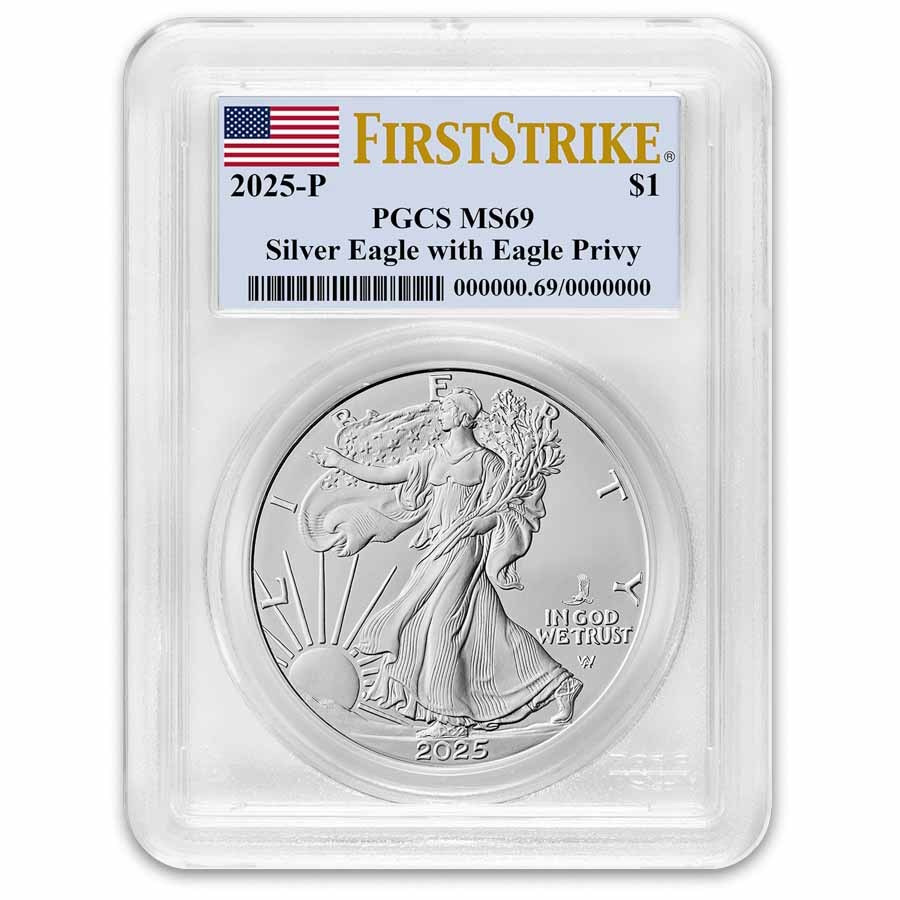 2025-(P) American Silver Eagle (Eagle Privy) MS-69 PCGS (FS)