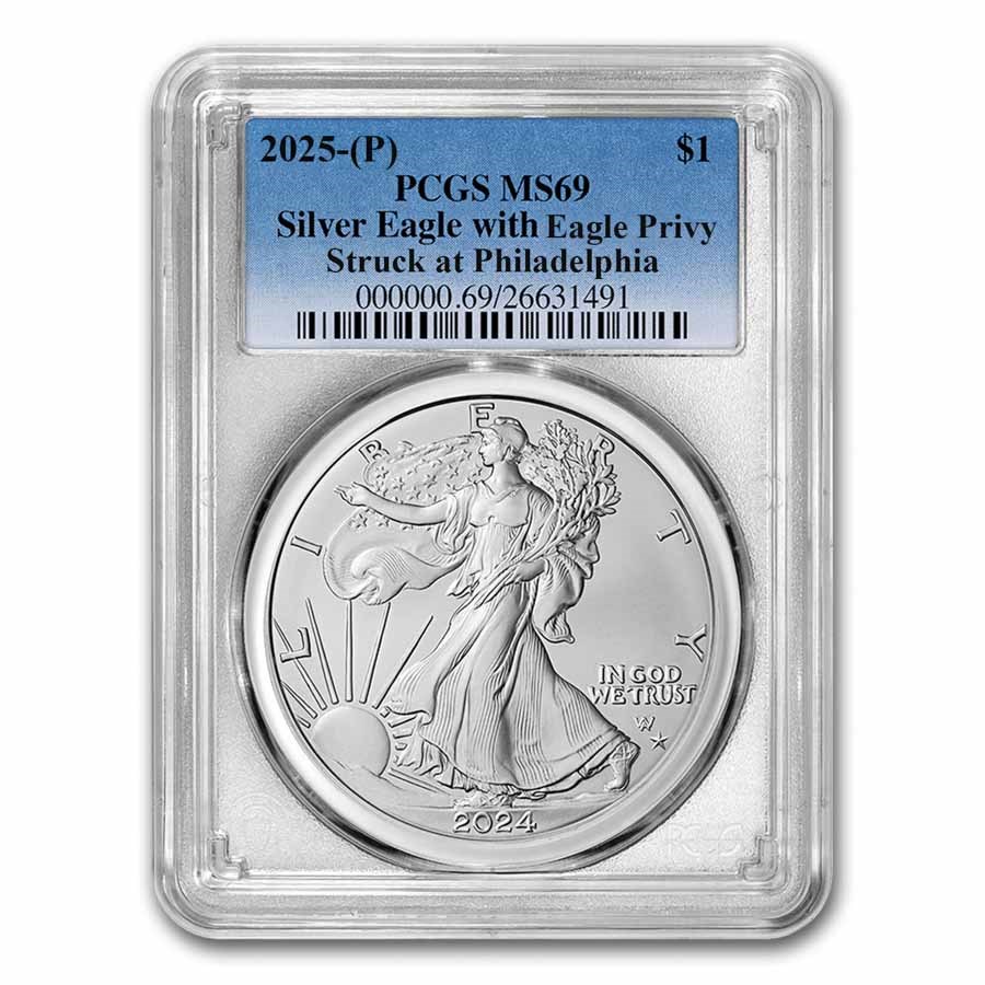 2025-(P) American Silver Eagle (Eagle Privy) MS-69 PCGS