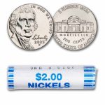 2025-P Jefferson Nickel 40-Coin Roll BU