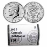 2025-P Kennedy Half Dollar 20-Coin Roll BU