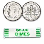 2025-P Roosevelt Dime 50-Coin Roll BU