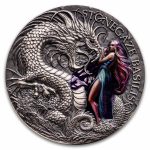 2025 Rep. of Cameroon 2 oz Silver Dragonology; Stonegaze Basilisk