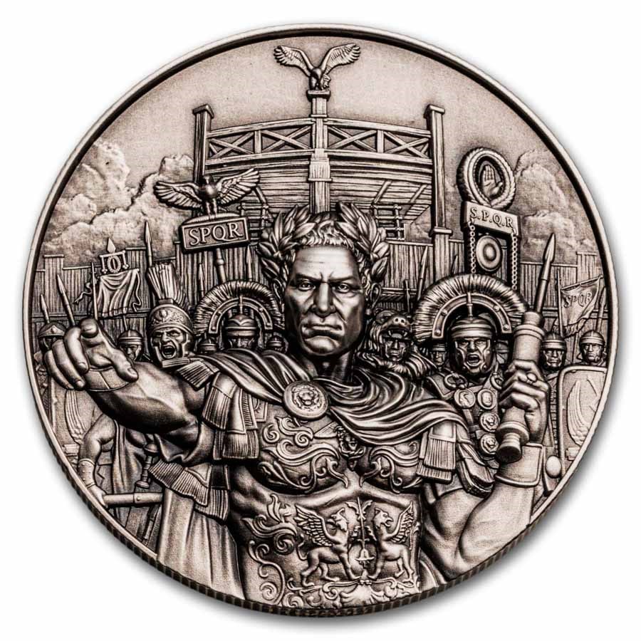 2025 Republic of Chad 2 oz Silver Julius Caesar Coin