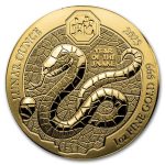 2025 Rwanda 1 oz Gold Lunar Year of the Snake BU