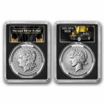2025-S Morgan & Peace Reverse Proof Set PR-70 PCGS (AR, Black)
