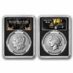 2025-S Morgan & Peace Reverse Proof Set PR-70 PCGS (FDI, Black)
