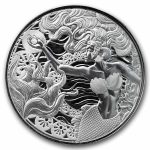 2025 Samoa 1 oz Silver 2 Tala Mermaid & Pearl BU