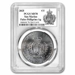 2025 San Marino 1 oz Silver Peregrine Falcon MS-70 PCGS