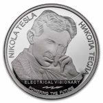 2025 Serbia 1 oz Proof Silver Tesla: Rotating Magnetic Field