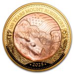 2025 Solomon Isl. 5 oz Gold Mother of Pearl Mount Rushmore