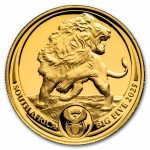 2025 South Africa 1/4 oz Proof Gold Big Five Lion (w/ Box & COA)