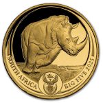 2025 South Africa 1 oz Proof Gold Big Five Rhino (w/ Box & COA)