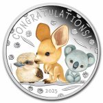 2025 Tuvalu 1/2 oz Silver Colorized Newborn Proof (Box)