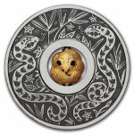 2025 Tuvalu 1 oz Ag Year of the Snake Rotating Charm Antiqued