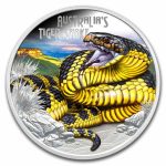 2025 Tuvalu 1 oz Silver Colorized Australian Tiger Snake PF