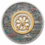2025 Tuvalu 2 oz Silver Colorized & Antiqued Ferris Wheel (Box)
