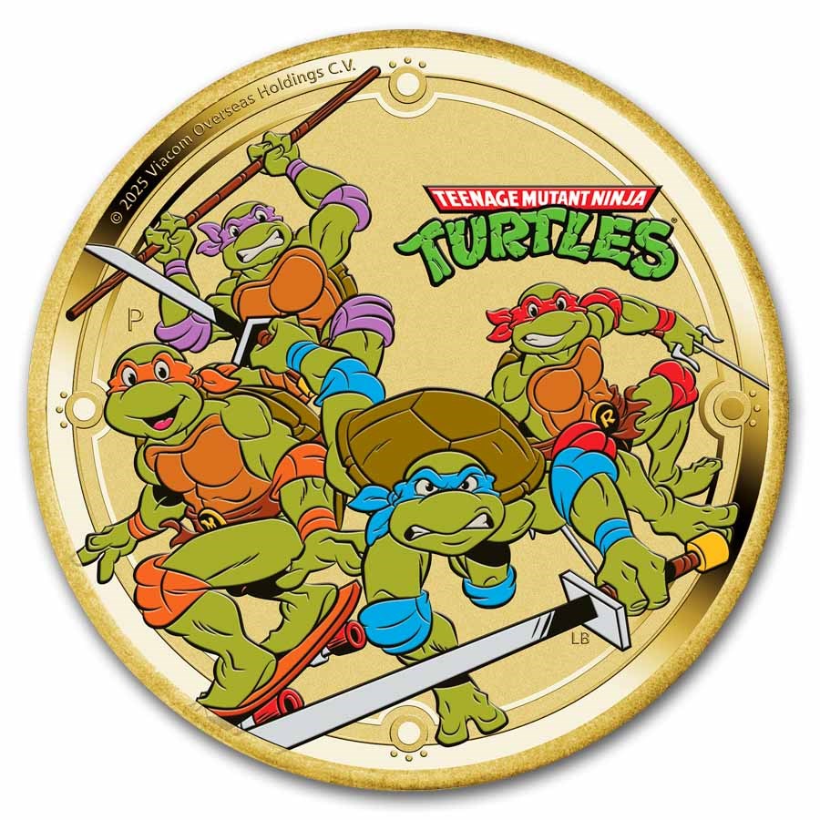 2025 Tuvalu TMNT Colorized Collector Coin (In Card)
