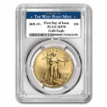 2025-(W) 1 oz American Gold Eagle MS-70 PCGS (FDI, West Point)
