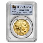 2025-W 1 oz Proof Gold Buffalo PR-70 PCGS (FDI, Black Diamond)