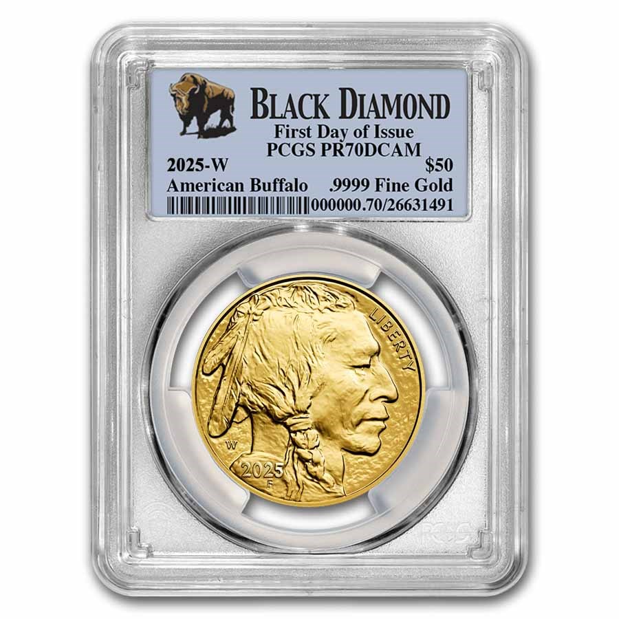 2025-W 1 oz Proof Gold Buffalo PR-70 PCGS (FDI, Black Diamond)