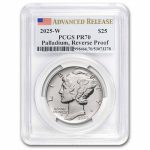 2025-W 1 oz Reverse Proof Palladium Eagle PR-70 PCGS (AR)