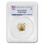 2026 1/10 oz American Gold Eagle MS-70 PCGS (First Day of Issue)