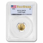 2026 1/10 oz American Gold Eagle MS-70 PCGS (FirstStrike®)