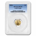 2026 1/10 oz American Gold Eagle MS-70 PCGS