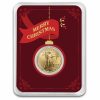 2026 1/10 oz American Gold Eagle - w/Christmas Ball Ornament Card