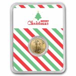 2026 1/10 oz American Gold Eagle - w/Merry Christmas Tree Card