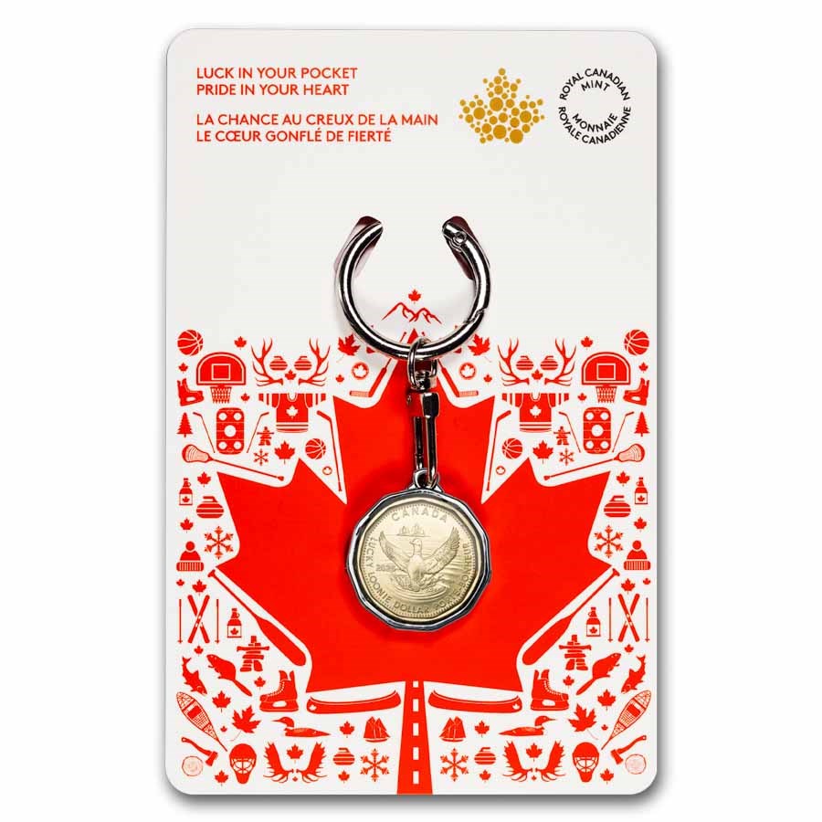 2026 $1 Lucky Loonie in Keychain (In Card)